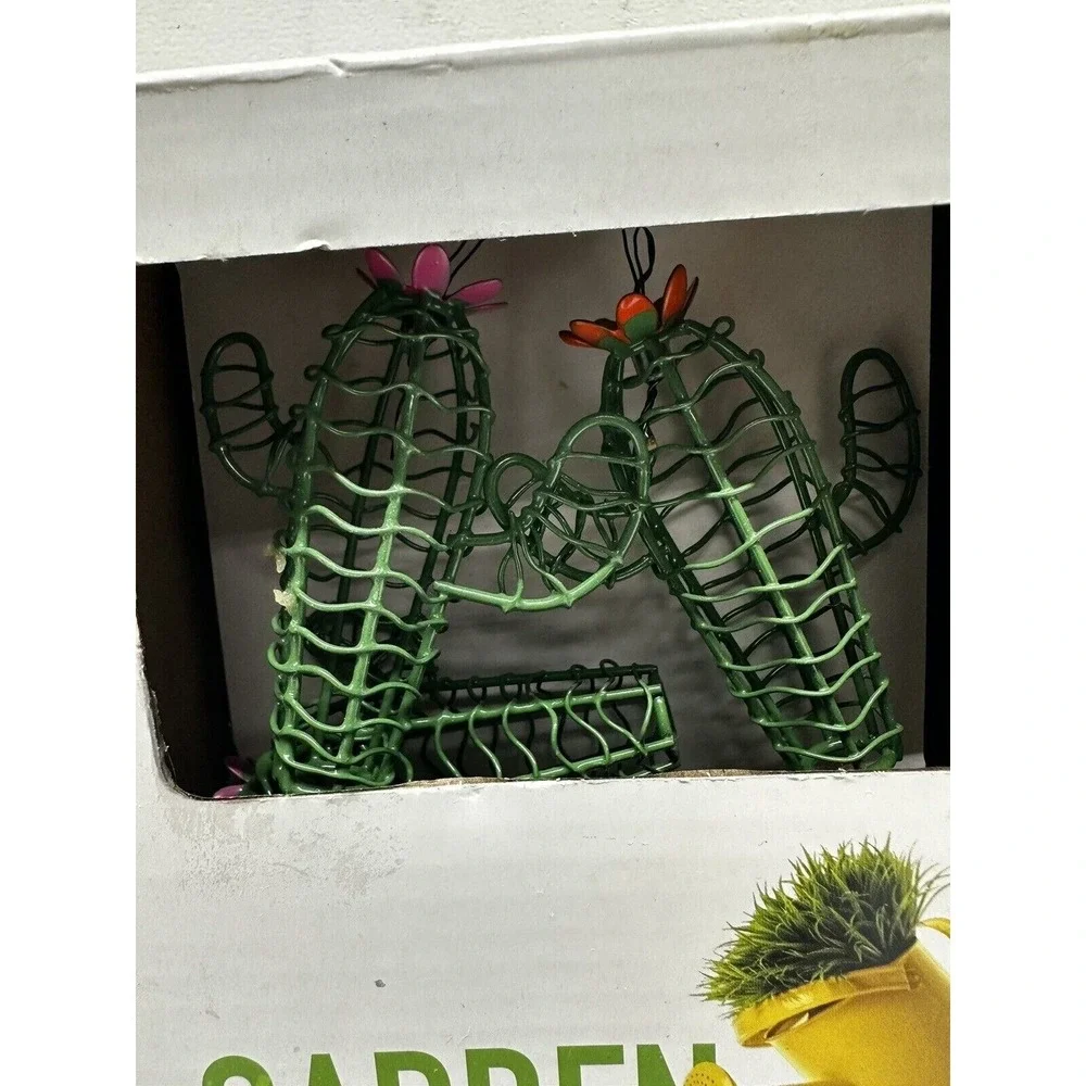 Garden Party Wired String Lights Cactus Pineapple 10 Lights Set Indoor‎